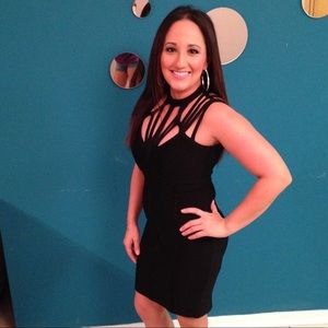 Bebe cutout bandage dress